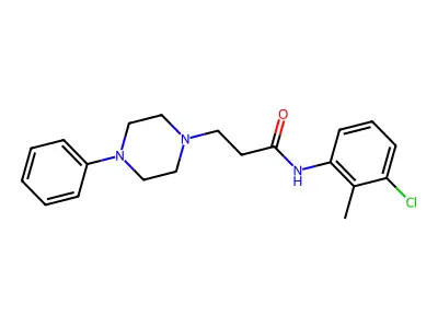 N-(3-chloro-2-methylphenyl)-3-(4-phenylpiperazin-1-yl)propanamide structure