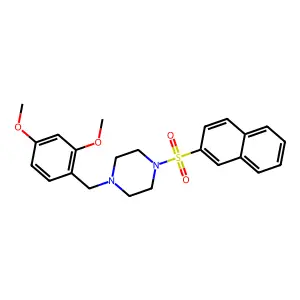 1-[(2,4-Dimethoxyphenyl)methyl]-4-naphthalen-2-ylsulfonylpiperazine structure
