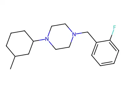 1-(2-Fluorobenzyl)-4-(3-methylcyclohexyl)piperazine structure