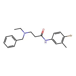 3-[benzyl(ethyl)amino]-N-(4-bromo-3-methylphenyl)propanamide structure