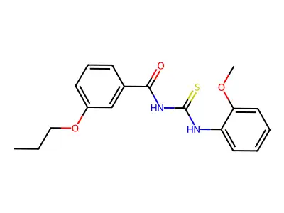 N-[(2-methoxyphenyl)carbamothioyl]-3-propoxybenzamide structure