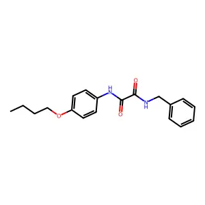 N-benzyl-N'-(4-butoxyphenyl)oxamide structure