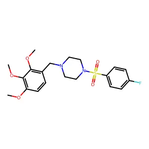 1-[(4-Fluorophenyl)sulfonyl]-4-(2,3,4-trimethoxybenzyl)piperazine structure