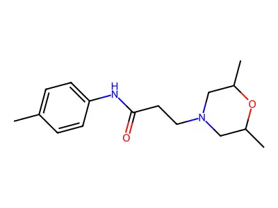 3-(2,6-dimethylmorpholin-4-yl)-N-(4-methylphenyl)propanamide structure