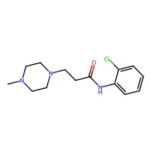N-(2-chlorophenyl)-3-(4-methylpiperazin-1-yl)propanamide structure