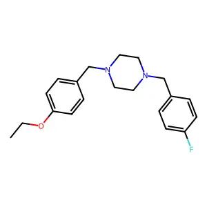 1-[(4-Ethoxyphenyl)methyl]-4-[(4-fluorophenyl)methyl]piperazine structure