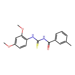 N-(2,4-dimethoxyphenyl)-N'-(3-methylbenzoyl)thiourea structure