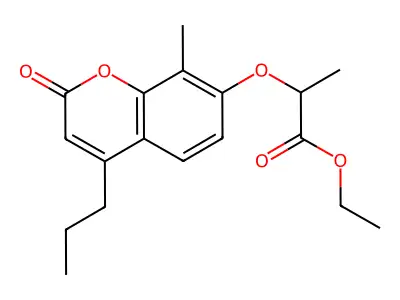 ethyl 2-[(8-methyl-2-oxo-4-propyl-2H-chromen-7-yl)oxy]propanoate structure