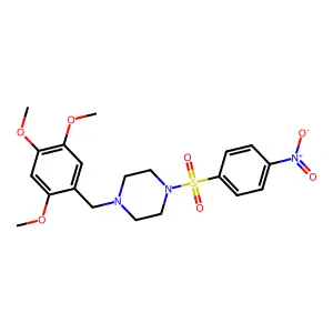 1-(4-Nitrophenyl)sulfonyl-4-[(2,4,5-trimethoxyphenyl)methyl]piperazine structure