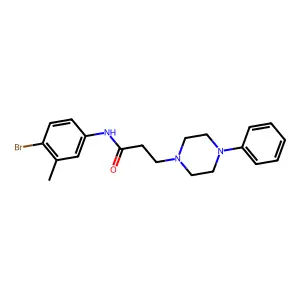N-(4-bromo-3-methylphenyl)-3-(4-phenylpiperazin-1-yl)propanamide structure