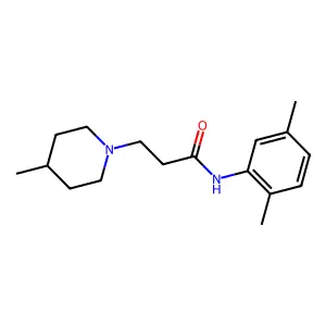 N-(2,5-dimethylphenyl)-3-(4-methylpiperidin-1-yl)propanamide structure