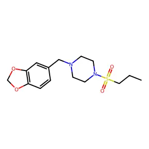 1-(1,3-Benzodioxol-5-ylmethyl)-4-propylsulfonylpiperazine structure