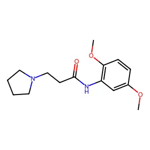 N-(2,5-dimethoxyphenyl)-3-(pyrrolidin-1-yl)propanamide structure