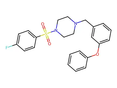 1-(4-Fluorophenyl)sulfonyl-4-[(3-phenoxyphenyl)methyl]piperazine structure