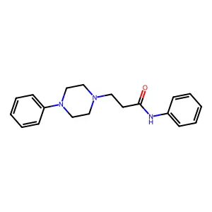 N-phenyl-3-(4-phenylpiperazin-1-yl)propanamide structure