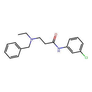 3-[benzyl(ethyl)amino]-N-(3-chlorophenyl)propanamide structure