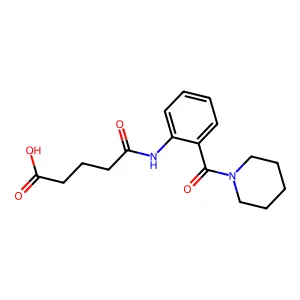 5-Oxo-5-[2-(piperidine-1-carbonyl)anilino]pentanoic acid structure