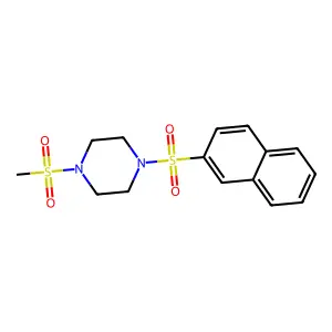 1-Methylsulfonyl-4-naphthalen-2-ylsulfonylpiperazine structure