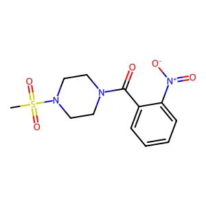 (4-Methylsulfonylpiperazin-1-yl)-(2-nitrophenyl)methanone structure