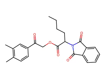 2-(3,4-dimethylphenyl)-2-oxoethyl 2-(1,3-dioxo-1,3-dihydro-2H-isoindol-2-yl)hexanoate structure