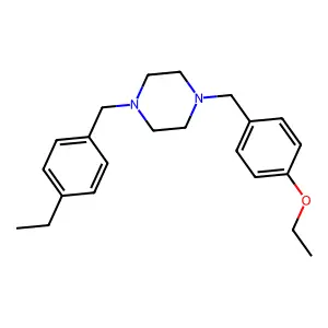 1-[(4-Ethoxyphenyl)methyl]-4-[(4-ethylphenyl)methyl]piperazine structure