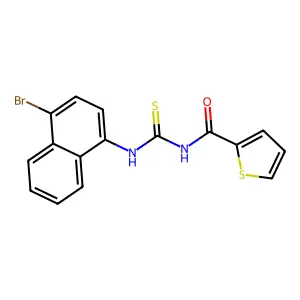 N-[(4-bromonaphthalen-1-yl)carbamothioyl]thiophene-2-carboxamide structure