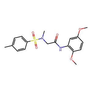 N-(2,5-dimethoxyphenyl)-2-[methyl-(4-methylphenyl)sulfonylamino]acetamide structure