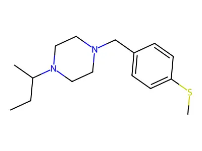 1-(Butan-2-yl)-4-[4-(methylsulfanyl)benzyl]piperazine structure