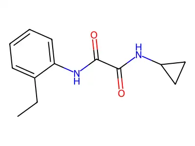 N-cyclopropyl-N'-(2-ethylphenyl)oxamide structure