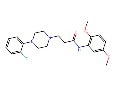 N-(2,5-dimethoxyphenyl)-3-[4-(2-fluorophenyl)piperazin-1-yl]propanamide structure