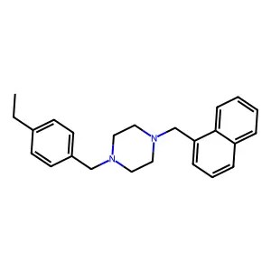1-[(4-Ethylphenyl)methyl]-4-(naphthalen-1-ylmethyl)piperazine structure