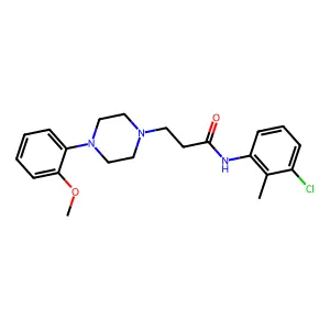 N-(3-chloro-2-methylphenyl)-3-[4-(2-methoxyphenyl)piperazin-1-yl]propanamide structure