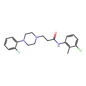 N-(3-chloro-2-methylphenyl)-3-[4-(2-fluorophenyl)piperazin-1-yl]propanamide structure