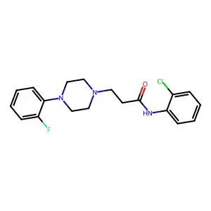 N-(2-chlorophenyl)-3-[4-(2-fluorophenyl)piperazin-1-yl]propanamide structure