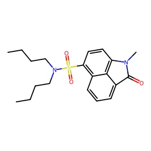 N,N-dibutyl-1-methyl-2-oxo-1,2-dihydrobenzo[cd]indole-6-sulfonamide structure