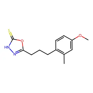 5-[3-(4-Methoxy-2-methylphenyl)propyl]-1,3,4-oxadiazole-2-thiol structure