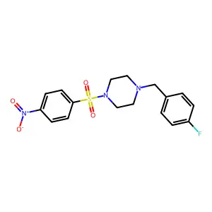 1-(4-Fluorobenzyl)-4-[(4-nitrophenyl)sulfonyl]piperazine structure