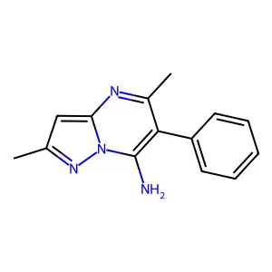 2,5-Dimethyl-6-phenylpyrazolo[1,5-a]pyrimidin-7-amine structure
