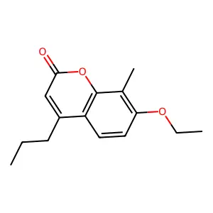 7-ethoxy-8-methyl-4-propyl-2H-chromen-2-one structure