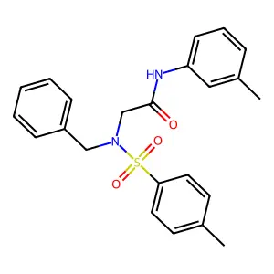 2-[benzyl-(4-methylphenyl)sulfonylamino]-N-(3-methylphenyl)acetamide structure