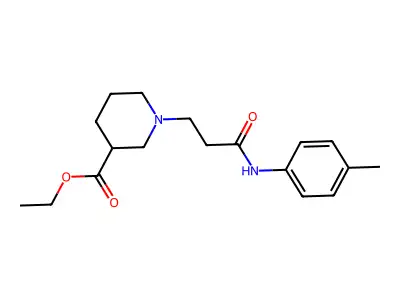Ethyl 1-[3-oxo-3-(4-toluidino)propyl]-3-piperidinecarboxylate structure
