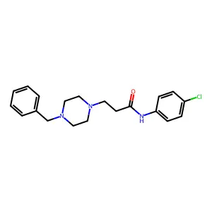 3-(4-benzylpiperazin-1-yl)-N-(4-chlorophenyl)propanamide structure