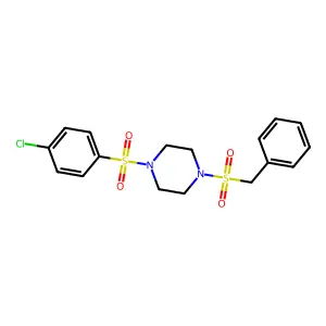 1-Benzylsulfonyl-4-(4-chlorophenyl)sulfonylpiperazine structure