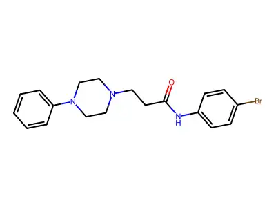 N-(4-bromophenyl)-3-(4-phenylpiperazin-1-yl)propanamide structure