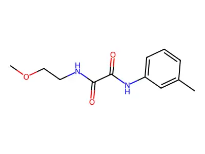 N-(2-methoxyethyl)-N'-(3-methylphenyl)oxamide structure