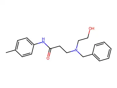 3-[benzyl(2-hydroxyethyl)amino]-N-(4-methylphenyl)propanamide structure