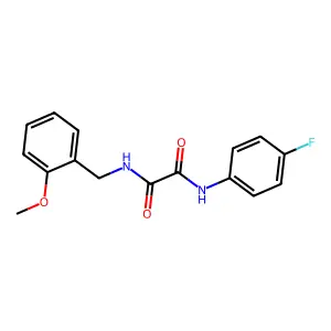 N1-(4-fluorophenyl)-N2-(2-methoxybenzyl)oxalamide structure