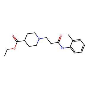 Ethyl 1-[3-oxo-3-(2-toluidino)propyl]-4-piperidinecarboxylate structure