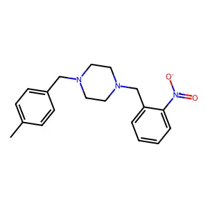 1-[(4-Methylphenyl)methyl]-4-[(2-nitrophenyl)methyl]piperazine structure