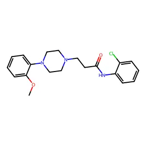 N-(2-chlorophenyl)-3-[4-(2-methoxyphenyl)piperazin-1-yl]propanamide structure